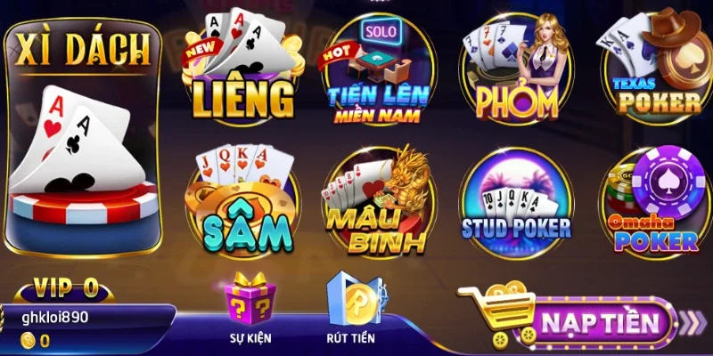 Danh mục game bài luôn hấp dẫn với nhiều siêu phẩm đình đám khác nhau