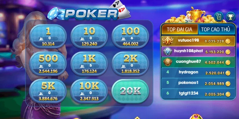 Poker vốn là một game khá phổ biến và được nhiều anh em ưa chuộng